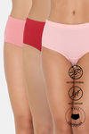 Zivame Anti-Microbial Medium Rise Full Coverage Hipster Panty (Pack of 3) - Multicolor — thumbnail 1